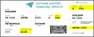 Boarding Pass Card