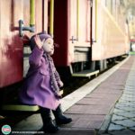 child with train